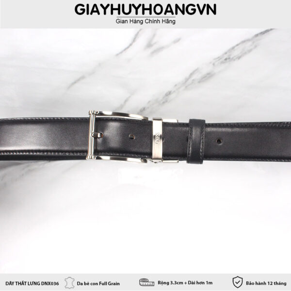 Dây nịt thắt lưng nam 3.3 cm khóa kim sáng bóng DNX036 003