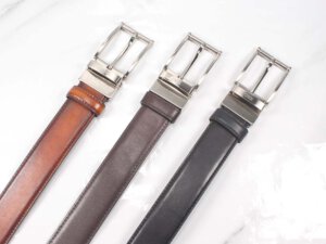 Dây nịt thắt lưng nam 3.3 cm khóa kim sáng bóng DNX036 001