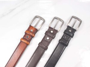 Dây thắt lưng nam 3.3 cm khóa kim không bóng DNX032 001