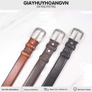Dây thắt lưng nam 3.3 cm khóa kim không bóng DNX032 001