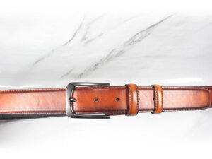 Dây nịt thắt lưng nam 3.3 cm khóa kim màu đen DNX035 004