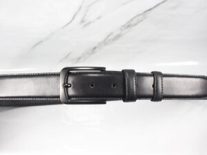 Dây nịt thắt lưng nam 3.3 cm khóa kim màu đen DNX035 003