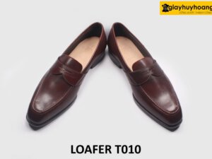 Giày lười loafer nam chính hãng trẻ trung màu nâu T010 003