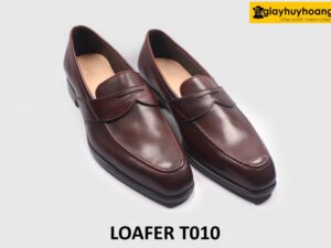 Giày lười loafer nam chính hãng trẻ trung màu nâu T010 002