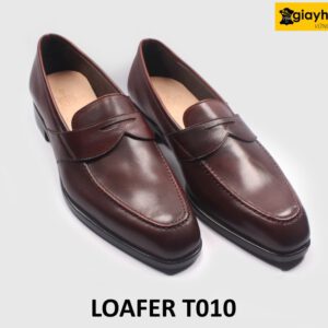 Giày lười loafer nam chính hãng trẻ trung màu nâu T010 002
