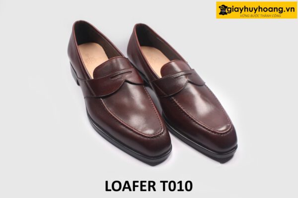 Giày lười loafer nam chính hãng trẻ trung màu nâu T010 002