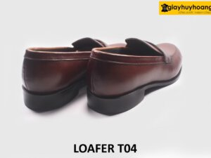 Giày lười nam đơn giản thanh lịch màu nâu cao cấp T04 004