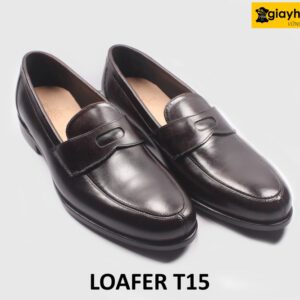 Giày lười nam công sở thanh lịch màu nâu đơn giản Loafer T05 004