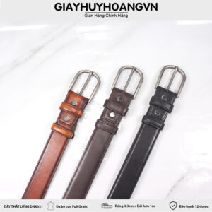 Dây thắt lưng nam 3.3 cm khóa kim đầu tròn DNX031 001