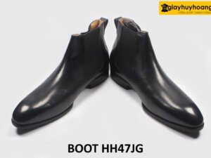 Giày da cổ cao thời trang màu đen lịch lãm Chelsea Boot HH47JG 004
