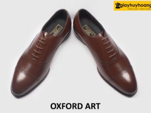 [Size 40] Giày da nam màu nâu thời trang chính hãng Oxford ART 003