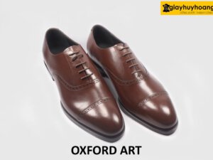 [Size 40] Giày da nam màu nâu thời trang chính hãng Oxford ART 002