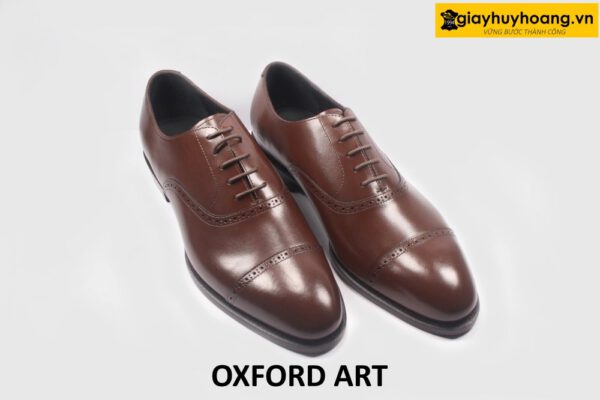 [Size 40] Giày da nam màu nâu thời trang chính hãng Oxford ART 002