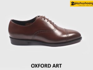 [Size 40] Giày da nam màu nâu thời trang chính hãng Oxford ART 001