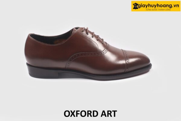 [Size 40] Giày da nam màu nâu thời trang chính hãng Oxford ART 001