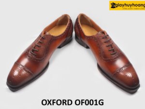 [Size 41]Giày da Oxford nam Full Brogues cao cấp OF001G 004