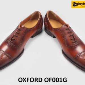 [Size 41]Giày da Oxford nam Full Brogues cao cấp OF001G 004