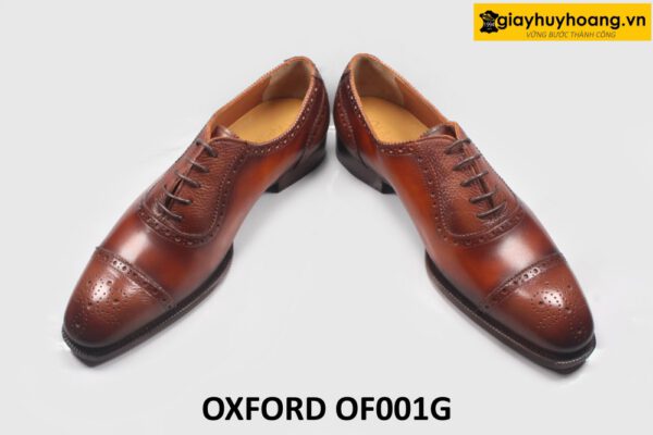 [Size 41]Giày da Oxford nam Full Brogues cao cấp OF001G 004