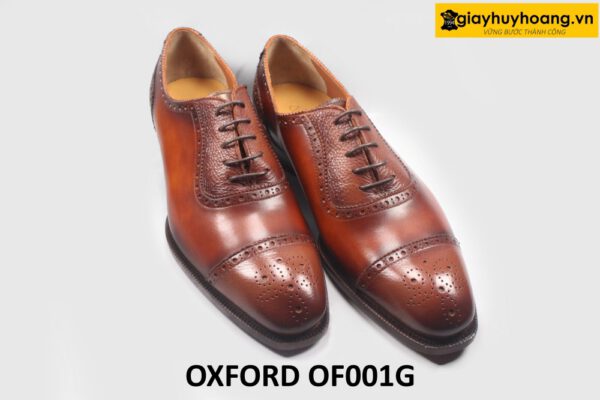 [Size 41]Giày da Oxford nam Full Brogues cao cấp OF001G 003