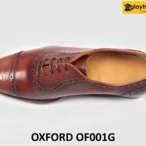 [Size 41]Giày da Oxford nam Full Brogues cao cấp OF001G 002