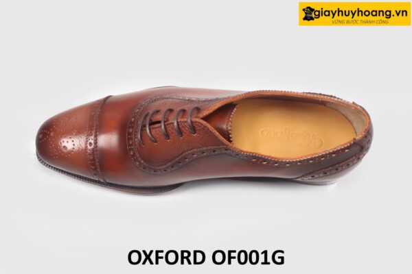 [Size 41]Giày da Oxford nam Full Brogues cao cấp OF001G 002
