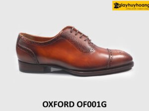 [Size 41]Giày da Oxford nam Full Brogues cao cấp OF001G 001