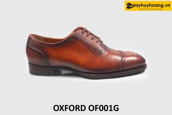 [Size 41]Giày da Oxford nam Full Brogues cao cấp OF001G 001