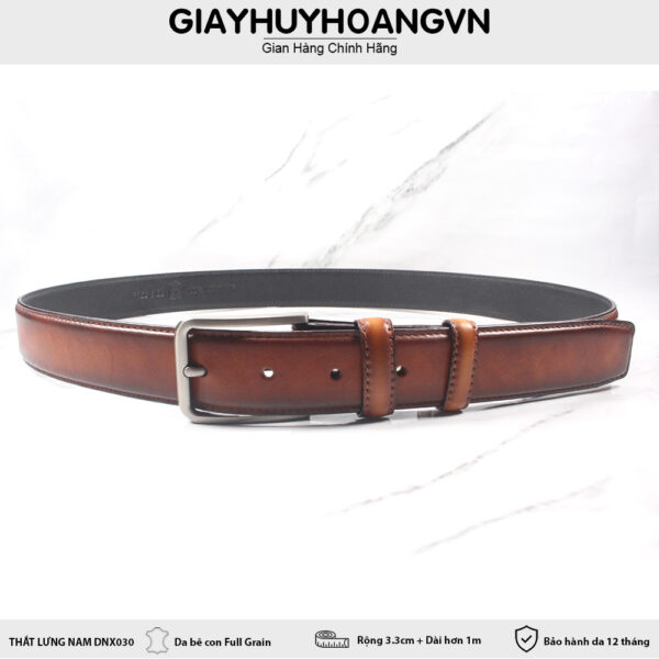 Dây thắt lưng nam 3.3 cm cao cấp khóa kim DNX030 003