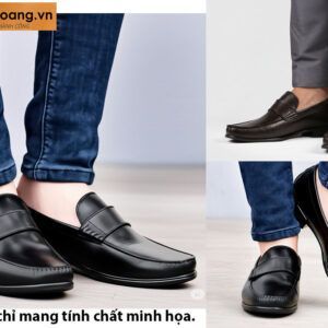 [Size 39+41+42] Giày lười nam mocasin màu nâu Loafer CNS12 531