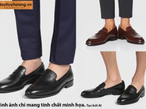 Giày lười nam đơn giản thanh lịch màu nâu cao cấp T04 01212