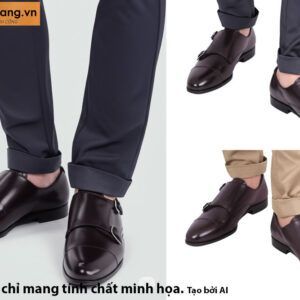 Giày da nam thủ công đế khâu bền bỉ Monkstrap T016 00125