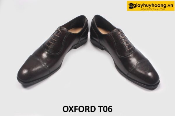 Giày tây da nam màu nâu công sở Oxford T06 003