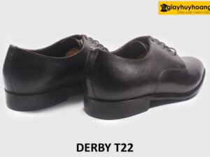 Giày da nam mũi da trơn nâu thanh lịch Derby T22 004