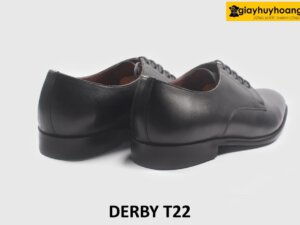 Giày tây nam mũi da trơn màu đen Derby T22 004