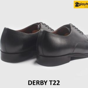 Giày tây nam mũi da trơn màu đen Derby T22 004