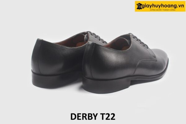 Giày tây nam mũi da trơn màu đen Derby T22 004