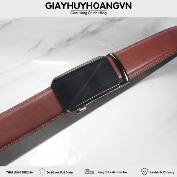 Dây nịt thắt lưng nam khóa trượt 3.3cm DNX040 003
