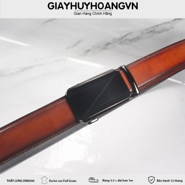 Dây nịt thắt lưng nam khóa trượt 3.3cm DNX040 002