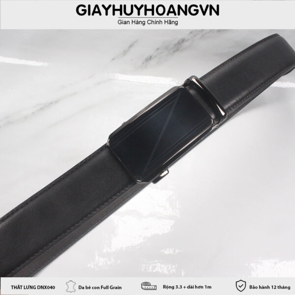 Dây nịt thắt lưng nam khóa trượt 3.3cm DNX040 001