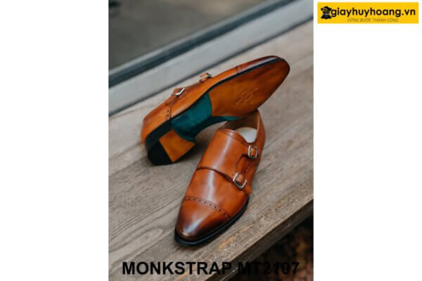 Giày da nam màu bò 2 khóa Double Monkstrap MT2107 004