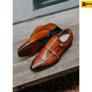 Giày da nam màu bò 2 khóa Double Monkstrap MT2107 003