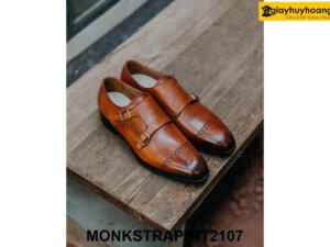 Giày da nam màu bò 2 khóa Double Monkstrap MT2107 001