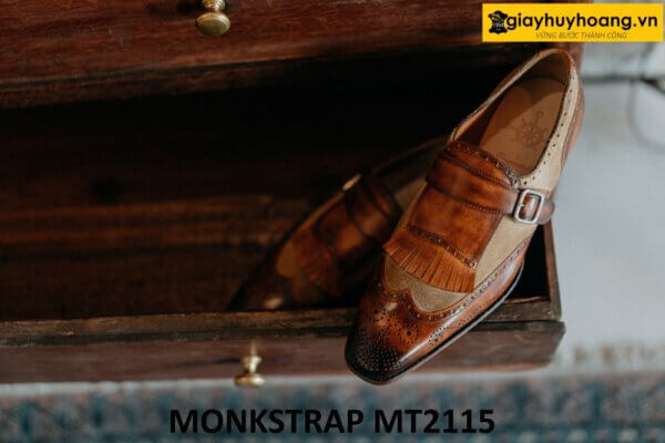 Giày da trơn phối da lộn cá tính Monkstrap MT2115 003