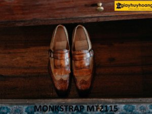 Giày da trơn phối da lộn cá tính Monkstrap MT2115 001