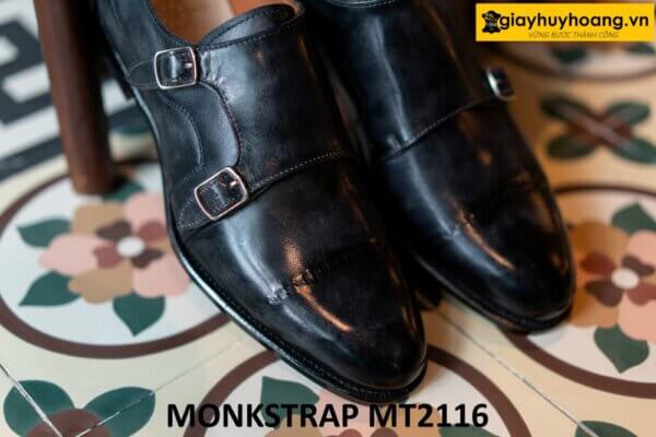 Giày da nam màu đen Double Monkstrap MT2116 001