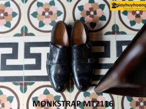 Giày da nam màu đen Double Monkstrap MT2116 003