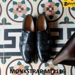 Giày da nam màu đen Double Monkstrap MT2116 003
