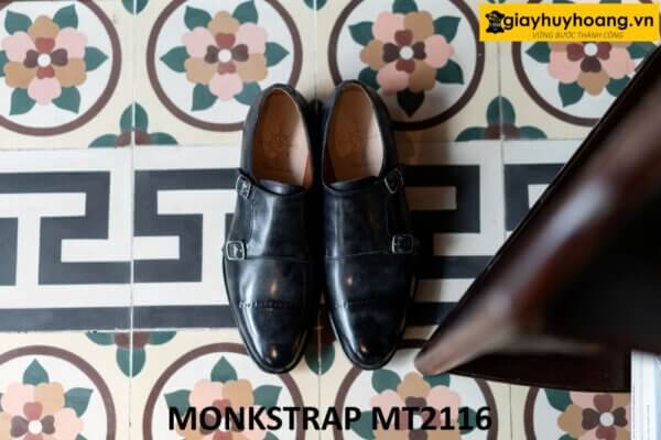 Giày da nam màu đen Double Monkstrap MT2116 003