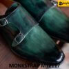 Giày da nam nhuộm màu thủ công xanh patina Monkstrap MT2117 001