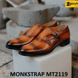 Giày hai khóa nam da bê cao cấp Monkstrap MT2119 005